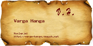 Varga Hanga névjegykártya